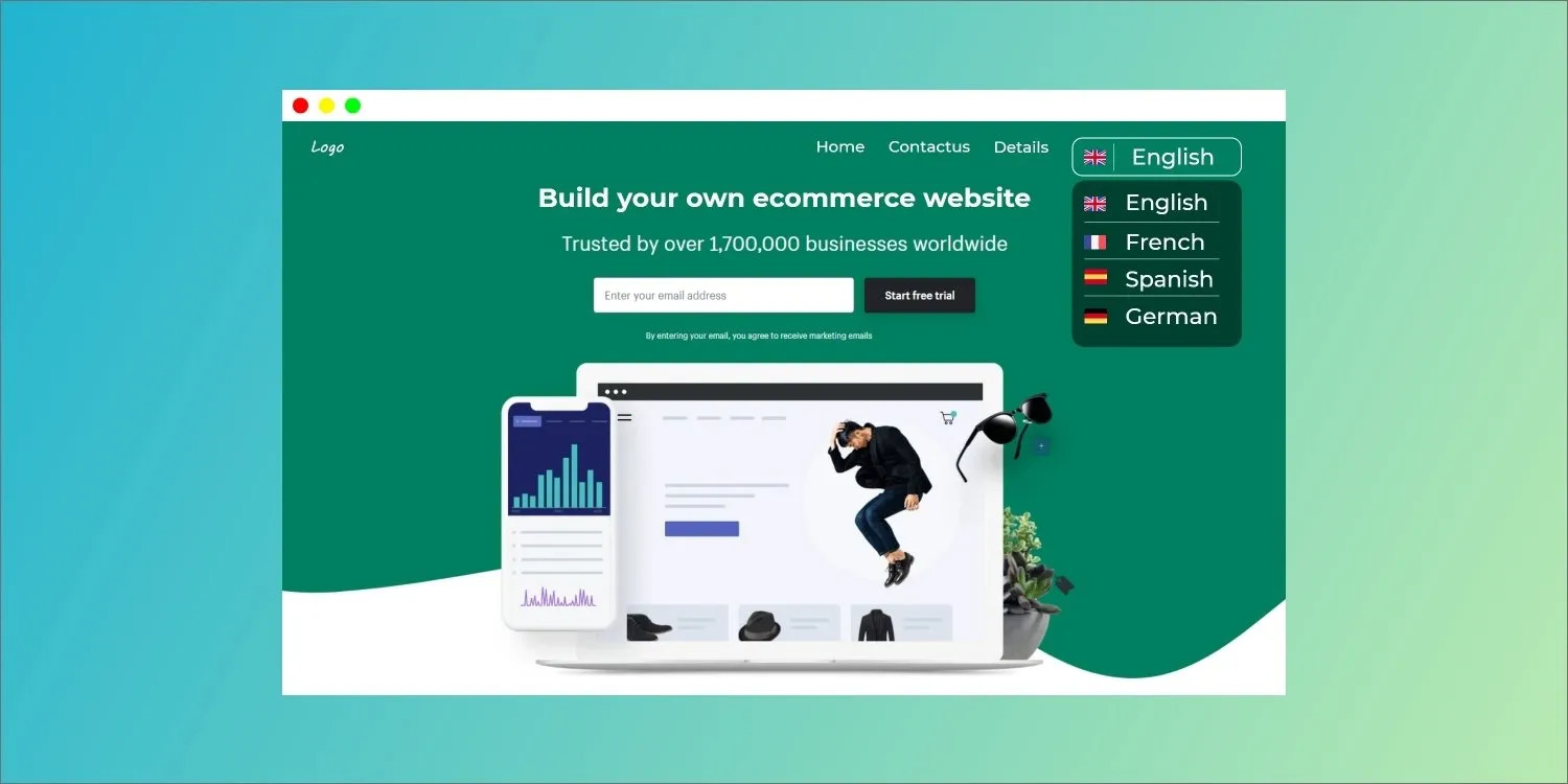 multi language website